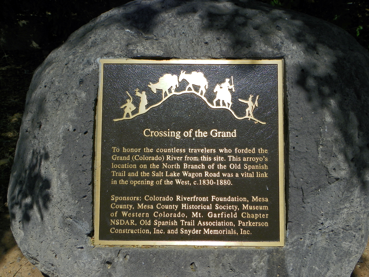 Old Spanish Trail Association - CrossingoftheGrandMarker DM 5 14 09 Close Up 